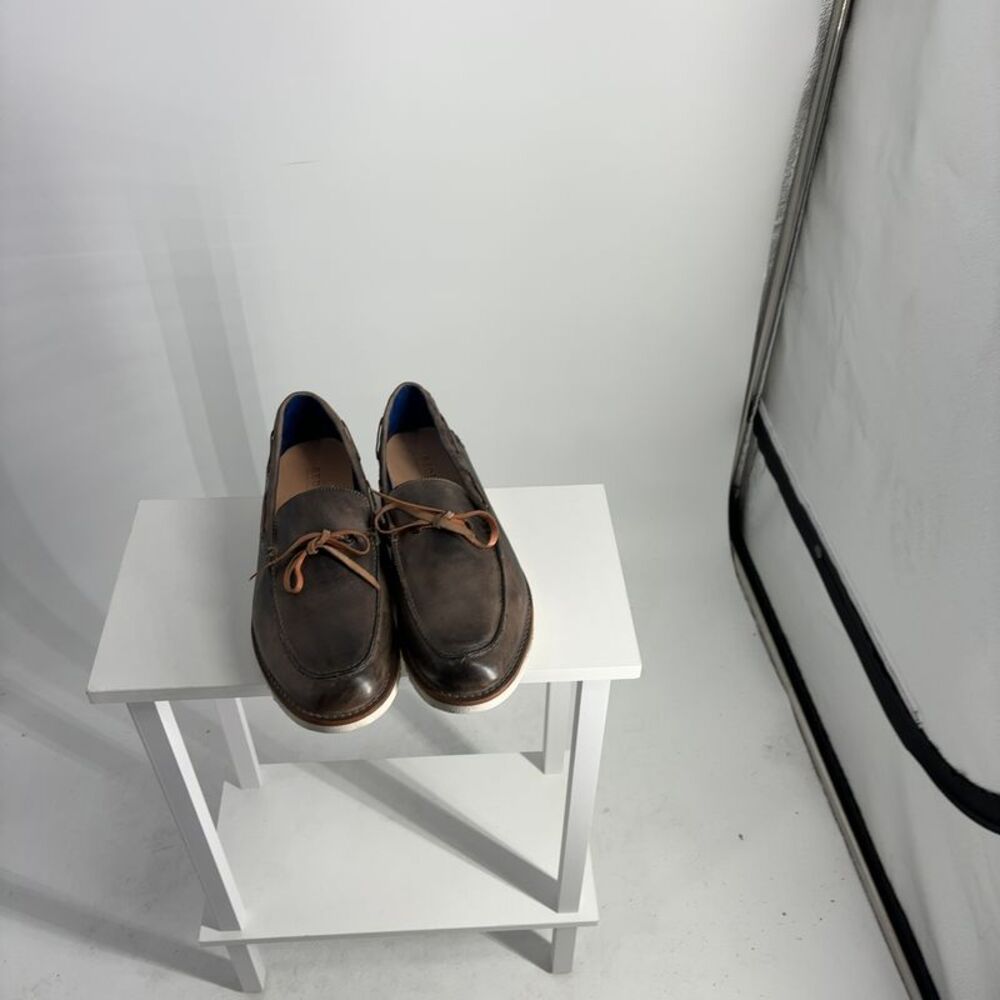 BED|STU Albatross Slip-on Boat Shoe In Graphite Tan Rustic